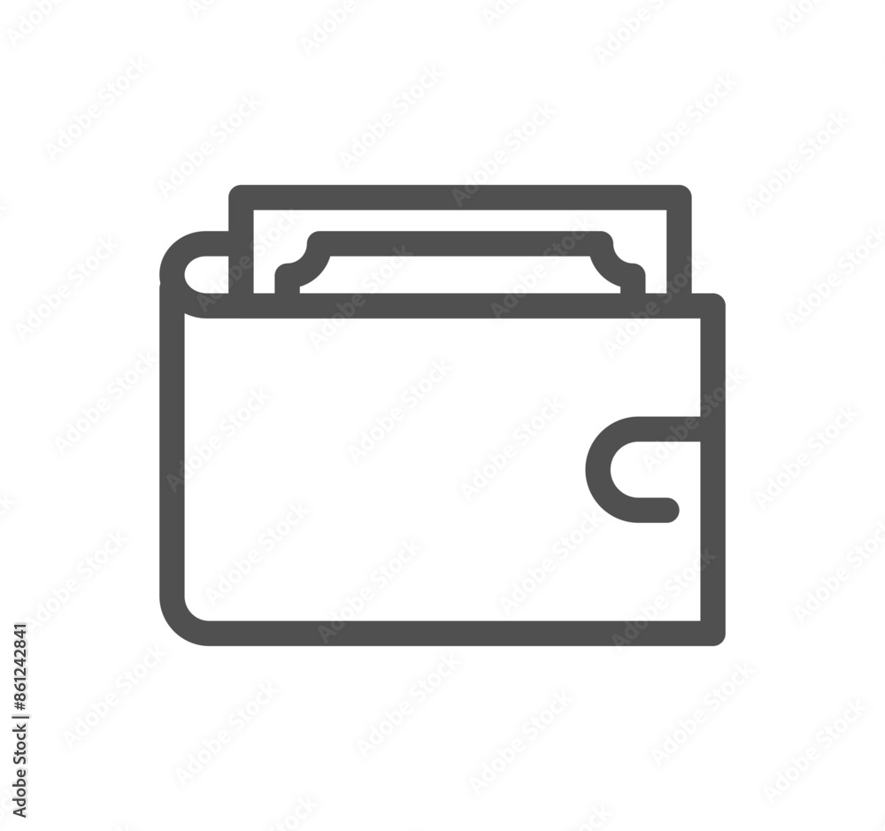 Poster payment method related icon outline and linear vector.