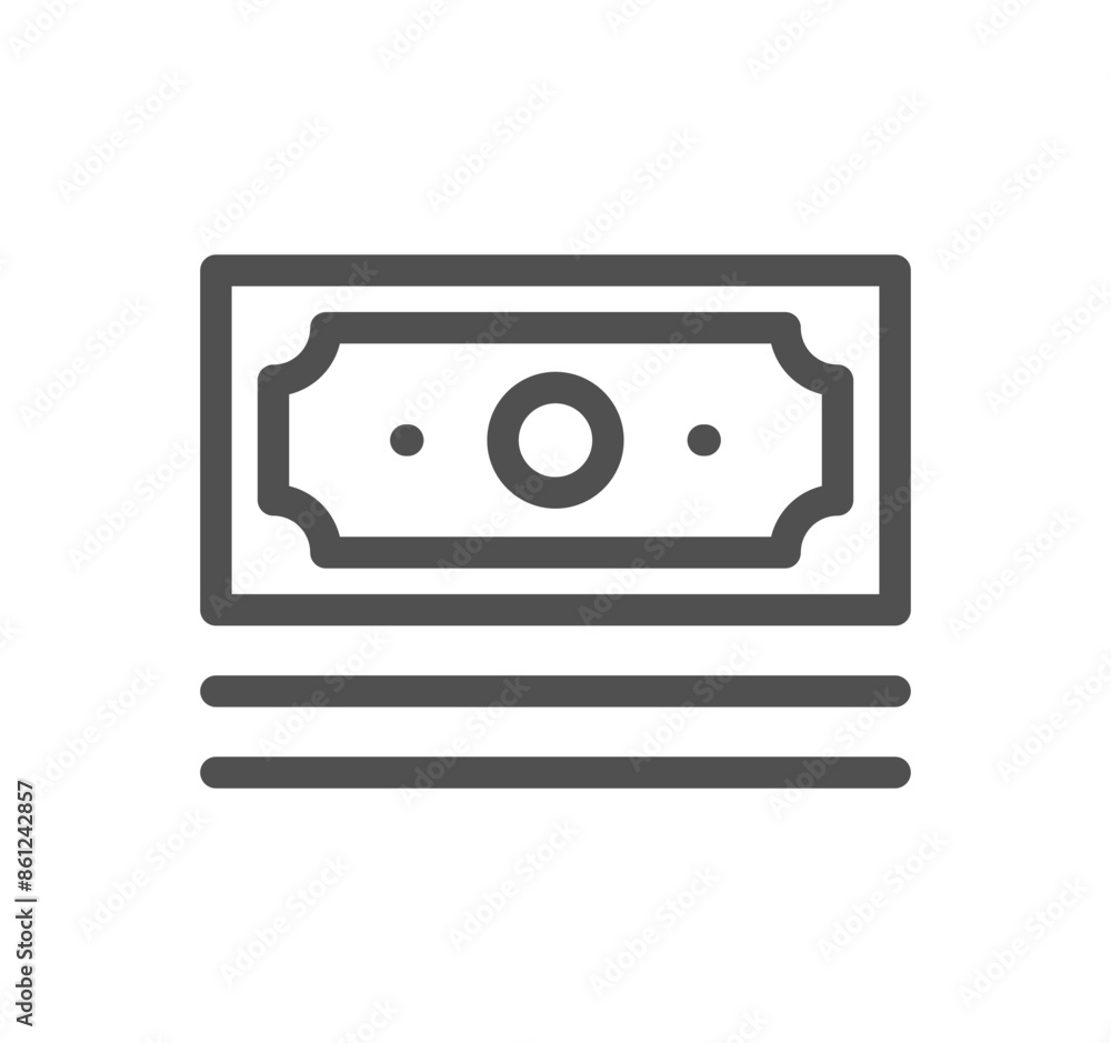 Poster payment method related icon outline and linear vector.