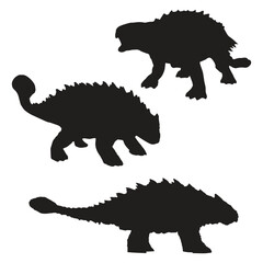 Ankylosaurus Dinosaur Vector Art Silhouette