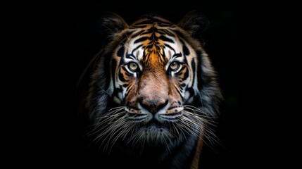 Obraz premium Close-up Portrait of a Tiger with Intense Gaze