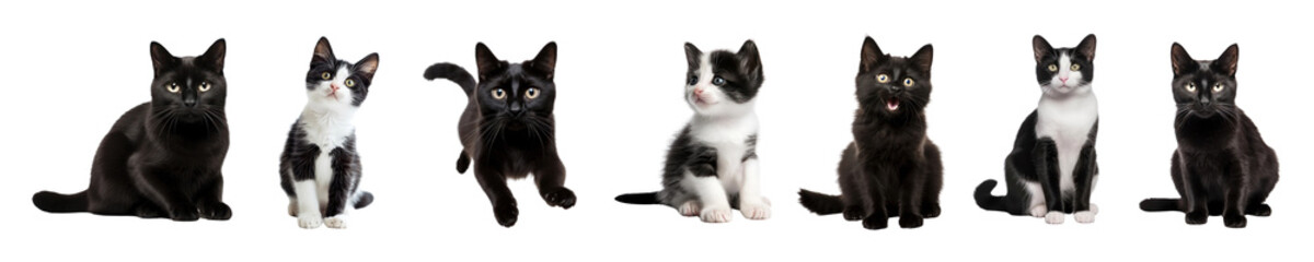 Cat png cut out element set