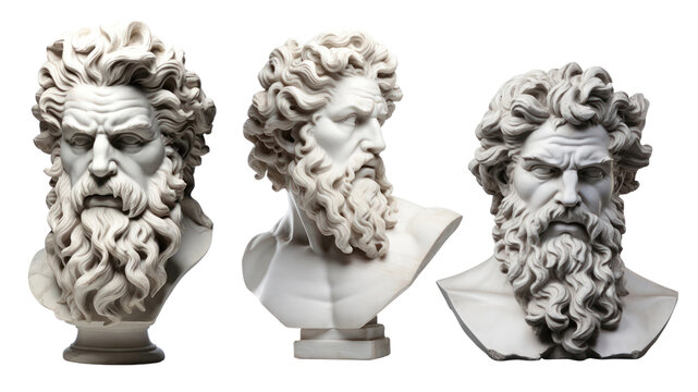 Sculpture png cut out element set