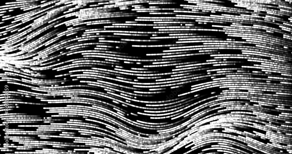 Poster abstract background with stripes of different and gradients. particles in motion. technologies. vect