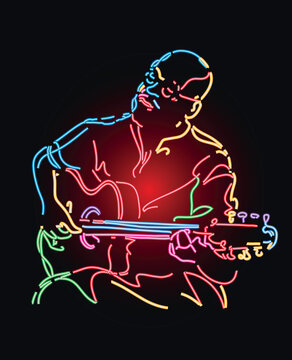 Jazz gustar player neon sign