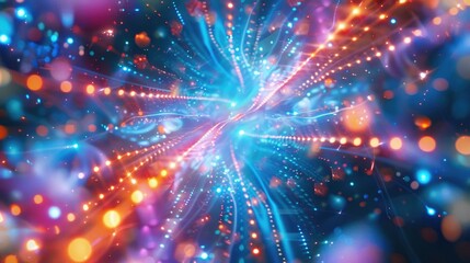 Economic boom concept, abstract fireworks representing market growth