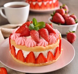 cheesecake with strawberries