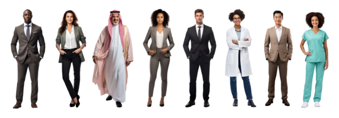 Adult, full body, people png element set on transparent background