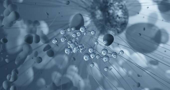 Sulopenem rotating molecular 3d structure ball-and-stick model, looped video antibiotic