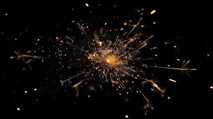 Obraz premium A vibrant display of fireworks against a dark, black background, illuminating the night sky with colorful bursts of light and sparkles