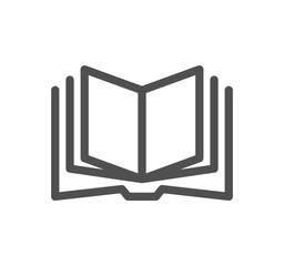 Book related icon outline and linear vector.	
