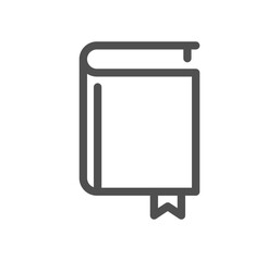 Book related icon outline and linear vector.	
