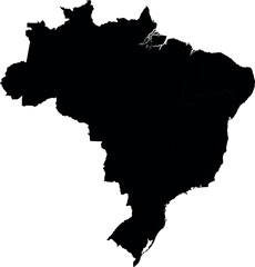 Vector silhouette map of brazil © Art_Design