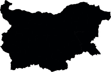 Obraz premium Vector silhouette map of bulgaria