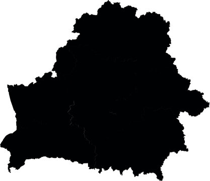 Vector silhouette map of belarus