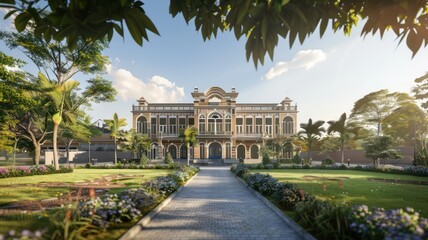 Empty hall in hospital