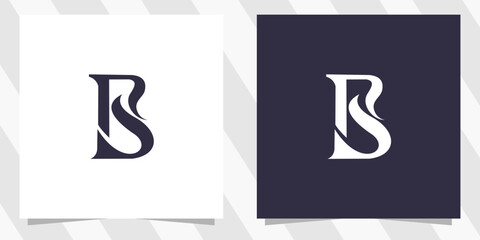 Letter bs sb logo design