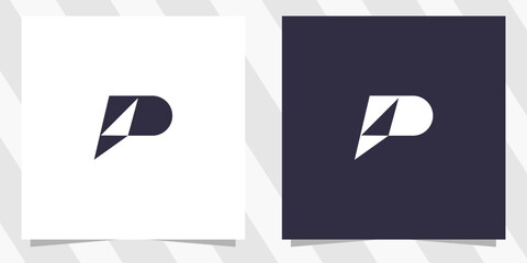 Letter p logo design vector
