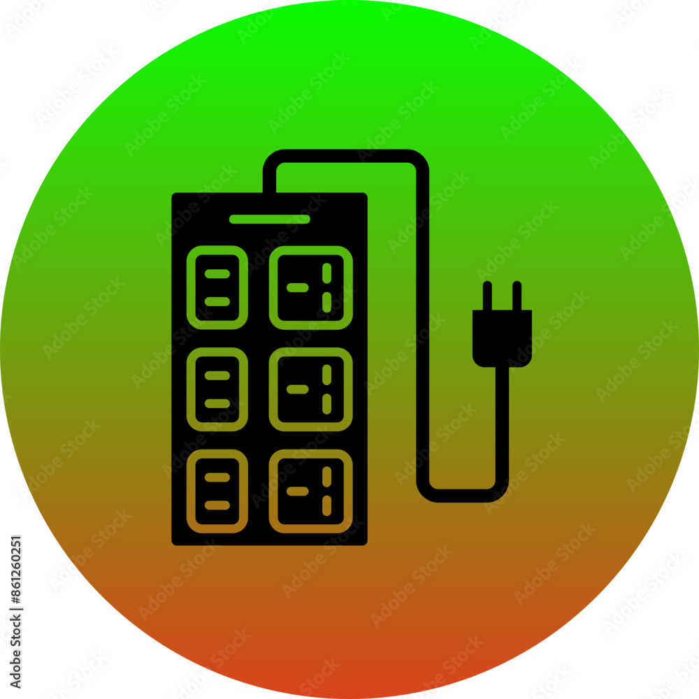 Sticker Extension Cord Icon