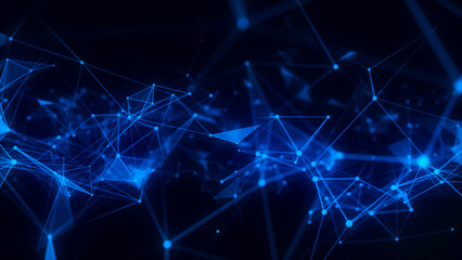 Network connection structure. Technology connect big data. Science background. Business futuristic backdrop. 3D rendering.