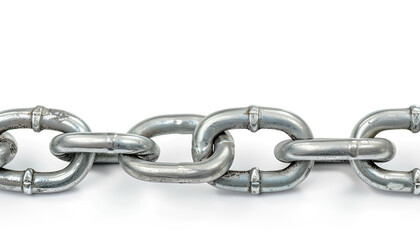 One common metal chain isolated on white