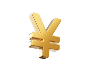 The yen symbol is in tinted composition. Horizontal composition with copy space. 3d illustration
