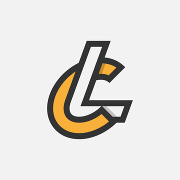 recommend clip art: Letter CL or LC Logo, Monogram Logo letter C with L combination, design logo template element, vector illustration