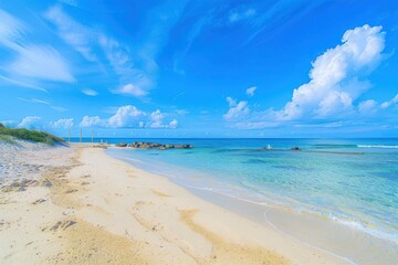 Obraz premium Tropical beach and blue sky of Okinawa
