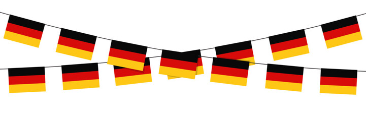 Vector illustration of the country flag of German on transparent background. Hanging flag for Independence Day celebration.