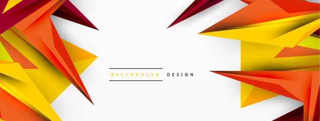 Fototapeta premium Minimal geometric abstract background. Low poly dynamic triangle design. Trendy techno business template for wallpaper, banner, background or landing