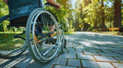 The wheelchair in park