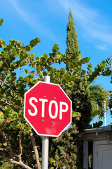 stop sign against sky