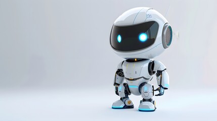 Close-up robot white background