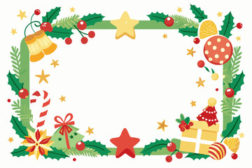 Christmas frame square vector illustration
