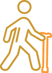 Walking Stick Vector Icon