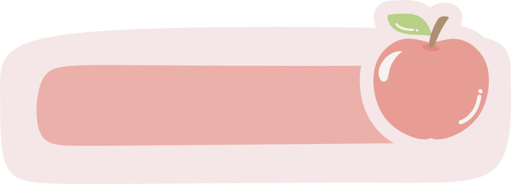 Fruit label text box cute name tag background