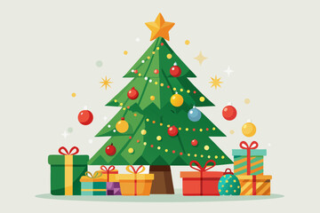 Christmas tree vector illustration 