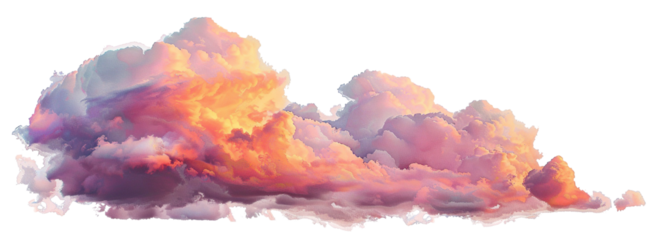 Picturesque sunset clouds cut out