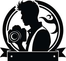 photographer silhouette logo 