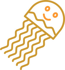 Jellyfish Vector Icon