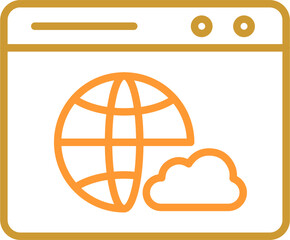 Web Cloud Vector Icon