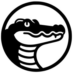Crocodile head silhouette