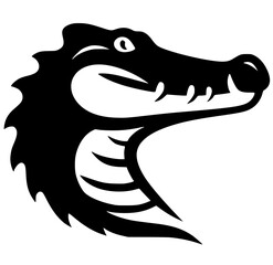 Crocodile head silhouette