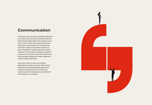 Business Communication Infographics Text Template
