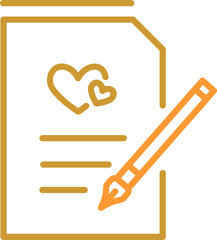 Marriage Contract Vector Icon