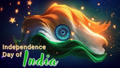 India Independence Day Poster Design wit Indian Flag
