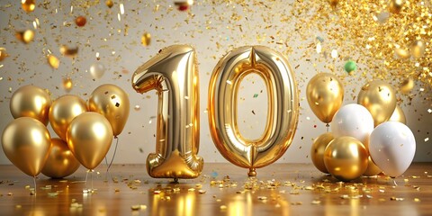 10th Anniversary Countdown with Festive Flair