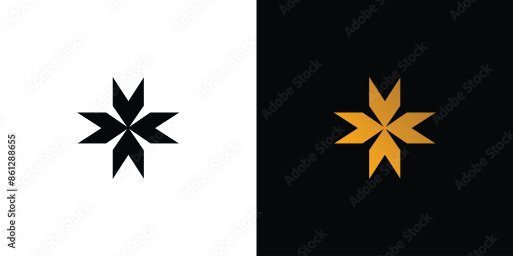 Canvas Prints modern and unique star icon logo design.