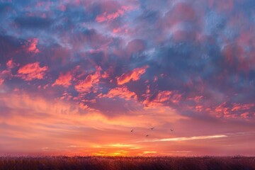 Fototapeta premium Big Skies with color from sunset