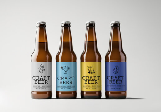 Beer Bottle Mockup With Generative AI
