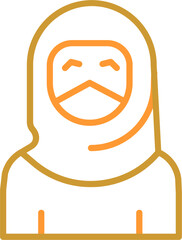 Woman with Niqab Vector Icon
